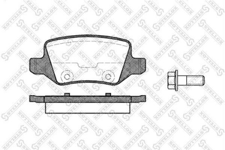 Колодки дискові задні STELLOX 829 000-SX