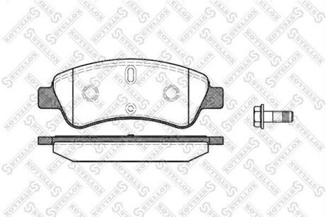 Колодки дискові передні STELLOX 851 010B-SX