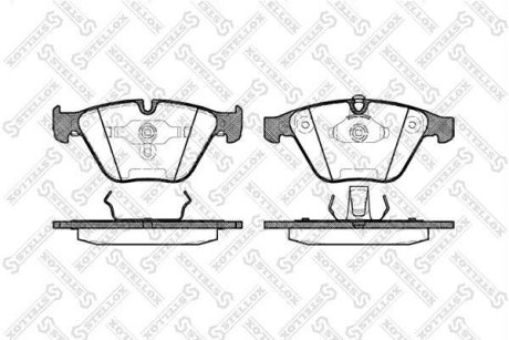 Гальмівні колодки, дискове гальмо (набір) STELLOX 868000BSX