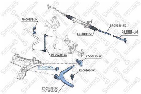 Сайлентблок важеля переднього STELLOX 87-04627-SX