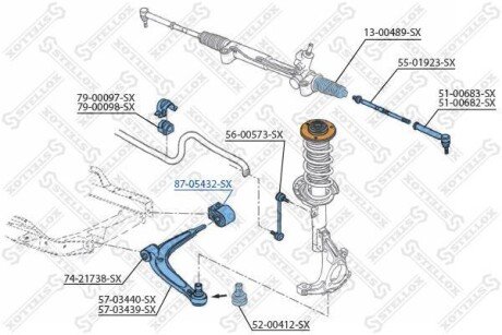 Сайлентблок важеля заднього STELLOX 8705432SX