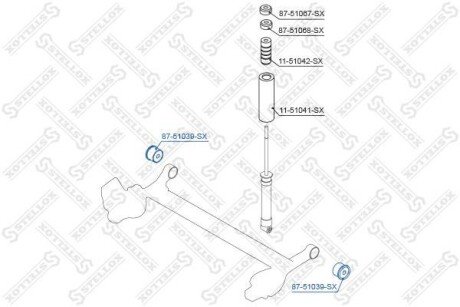 Сайлентблок задньої балки STELLOX 8751039SX