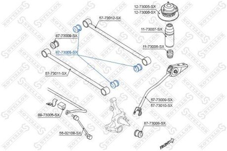 Сайлентблок заднего рычага STELLOX 87-73008-SX