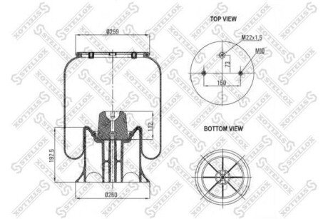Кожух пневматической рессоры STELLOX 90-41582-SX