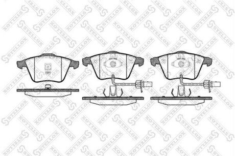 Колодки дискові передні з протискрипними пластинами STELLOX 975 002B-SX