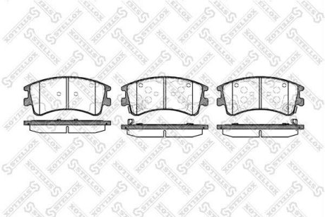 Гальмівні колодки, дискове гальмо (набір) STELLOX 981002BSX