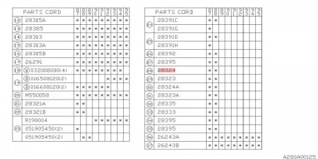 Хомут пильовика шруса SUBARU 23242GA400