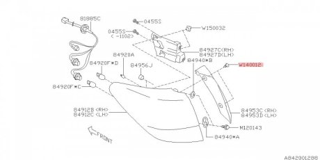 Clip Heckleuchte SUBARU 909140012