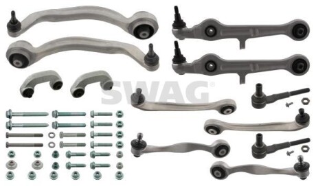 Поперечный рычаг подвески в комплекте с соединительными тягами и хвостовиками (сторона установки: передний мост с обеих сторон) SWAG 30 93 9404 (фото 1)