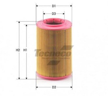 Фiльтр повiтряний VW T4 1,9D 2,0 2,4D 2,5 90-03 Tecneco AR259 (фото 1)