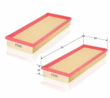 (К-кт 2 шт.) Фiльтр повiтряний DB MB C-Class (W203) 00- MB S-CLAS Tecneco AR3698PMX2