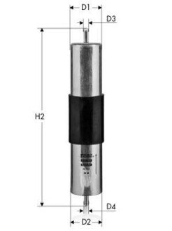 Фільтр паливний Bmw 316i, 318i, 318is, 328i, 530i, 54 Tecneco IN58