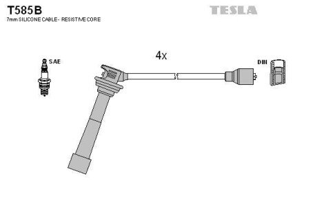 Комплект проводов зажигания TESLA T585B