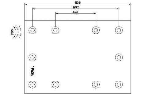 Накладки тормозные TEXTAR 1960408
