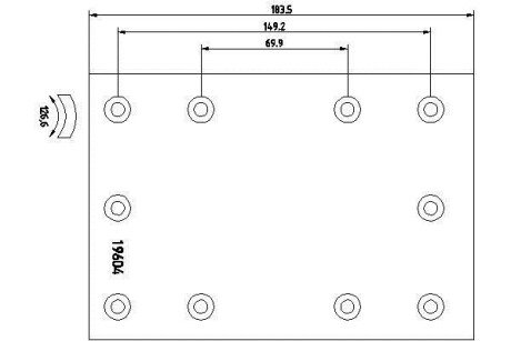 Накладки тормозные TEXTAR 1960409