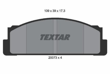 Комплект тормозных колодок, дисковый механизм TEXTAR 2007304