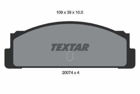 Комплект тормозных колодок, дисковый механизм TEXTAR 2007404