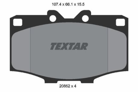 Комплект тормозных колодок, дисковый механизм TEXTAR 2085201