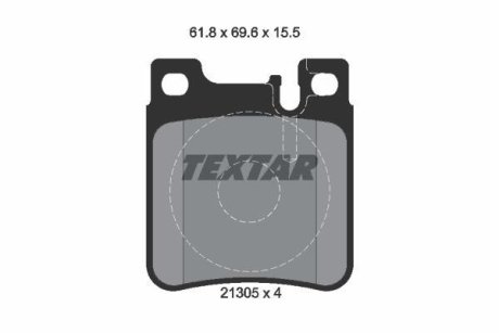 Комплект тормозных колодок, дисковый механизм TEXTAR 2130501