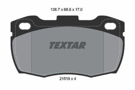 Комплект тормозных колодок, дисковый механизм TEXTAR 2151902