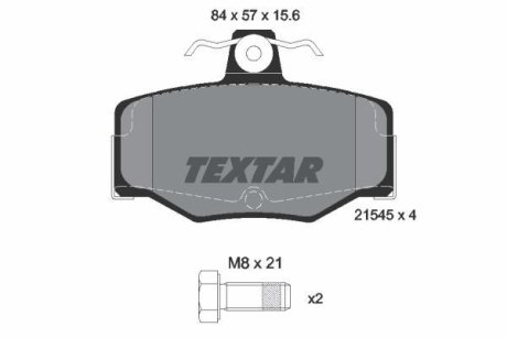 Комплект тормозных колодок, дисковый механизм TEXTAR 2154501