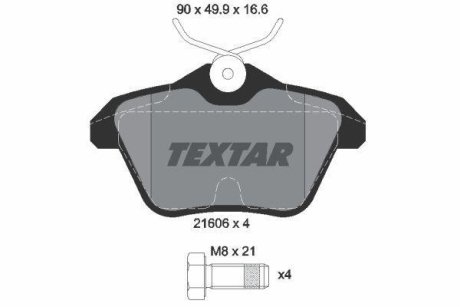 Комплект тормозных колодок, дисковый механизм TEXTAR 2160601