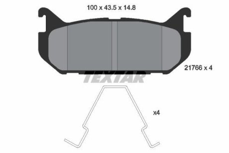 Комплект тормозных колодок, дисковый механизм TEXTAR 2176603