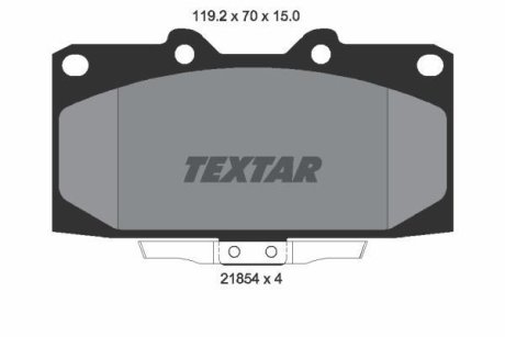 Комплект тормозных колодок, дисковый механизм TEXTAR 2185401