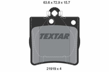 Комплект тормозных колодок, дисковый механизм TEXTAR 2191903