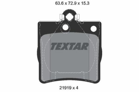 Комплект тормозных колодок, дисковый механизм TEXTAR 2191981