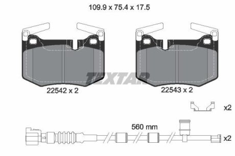 Гальмівні колодки (набір) TEXTAR 2254201