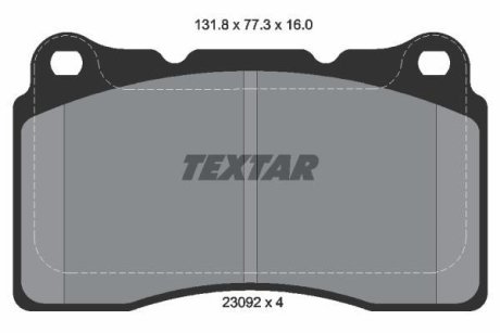 Комплект тормозных колодок, дисковый механизм TEXTAR 2309203