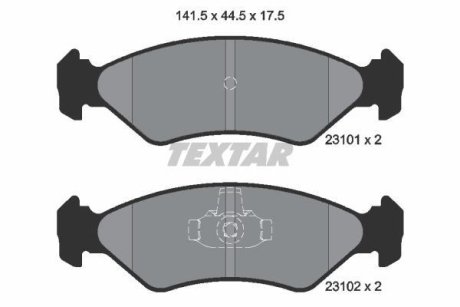 Комплект тормозных колодок, дисковый механизм TEXTAR 2310101 (фото 1)