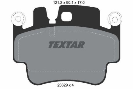 Комплект тормозных колодок, дисковый механизм TEXTAR 2332902