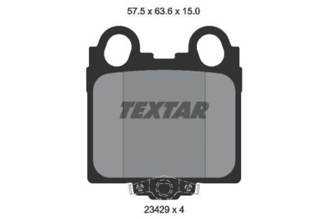 Комплект тормозных колодок, дисковый механизм TEXTAR 2342901