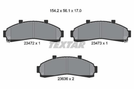 Комплект тормозных колодок, дисковый механизм TEXTAR 2347201