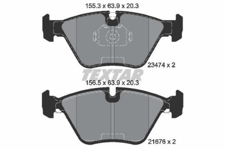 Комплект тормозных колодок, дисковый механизм TEXTAR 2347402 (фото 1)