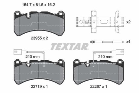 KLOCKI HAMULCOWE PRZOD TEXTAR 2395503