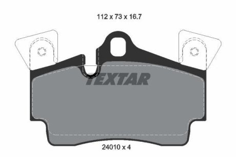 Гальмівні колодки, дискове гальмо (набір) TEXTAR 2401001