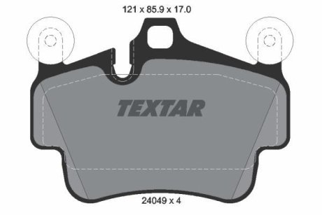 Комплект тормозных колодок, дисковый механизм TEXTAR 2404903