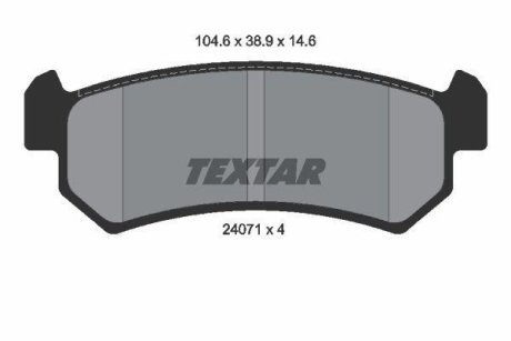 Комплект тормозных колодок, дисковый механизм TEXTAR 2407101