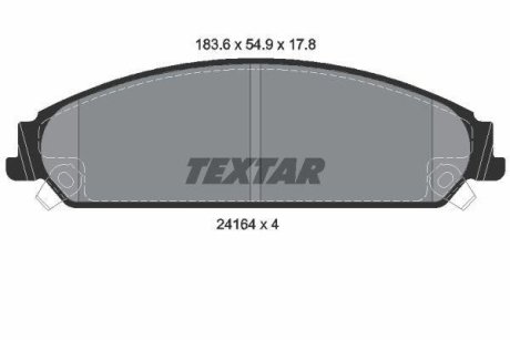 Комплект тормозных колодок, дисковый механизм TEXTAR 2416401