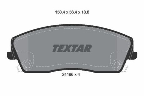 Комплект тормозных колодок, дисковый механизм TEXTAR 2416601