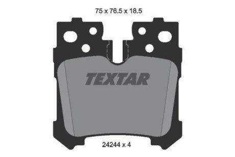 Комплект тормозных колодок, дисковый механизм TEXTAR 2424401