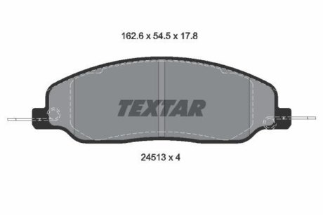 Комплект тормозных колодок, дисковый механизм TEXTAR 2451301