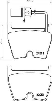 Гальмівні колодки, дискове гальмо (набір) TEXTAR 2451601