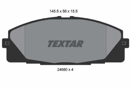 Комплект тормозных колодок, дисковый механизм TEXTAR 2468001
