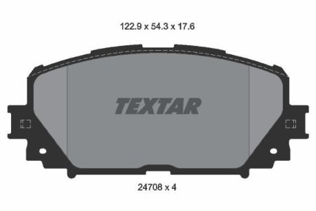 Гальмівні колодки, дискове гальмо (набір) TEXTAR 2470801