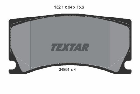 Гальмівні колодки, дискове гальмо (набір) TEXTAR 2485101
