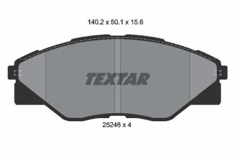 Комплект тормозных колодок, дисковый механизм TEXTAR 2524601